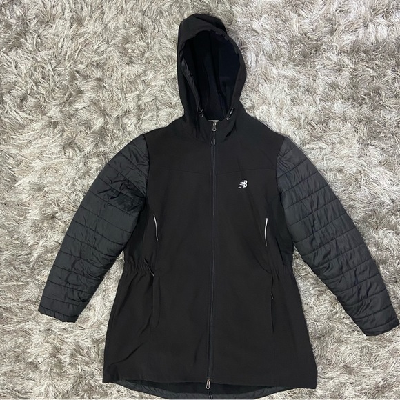 New Balance Tops - New Balance women black long sleeves, zip up, hooded jacket. Size 1X. Used.